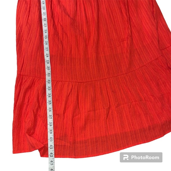 THML Josie Red Strapless Midi Dress with Bow Detail Size XL - Picture 13 of 16